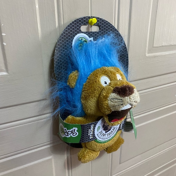 - - Brand New GoDog Crazy Hair ElephantWith Silent Squeaker inside 9” - Picture 2 of 7